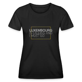 Décision luxembourgeoise - T-shirt sport Femme - noir - Devant - AI Model Female 172 light (172cm)