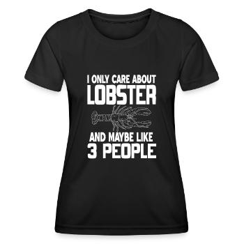Lobster and maybe like 3 people - Frauen Funktions-T-Shirt - Schwarz - Vorne - AI Model Female 172 light (172cm)