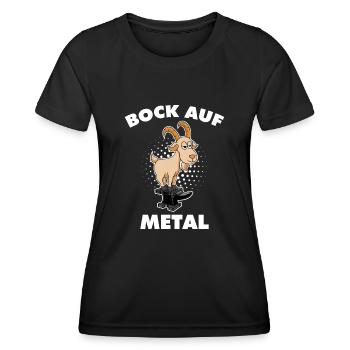 Rock Metal Bock auf Metal - Frauen Funktions-T-Shirt - Schwarz - Vorne - AI Model Female 172 light (172cm)