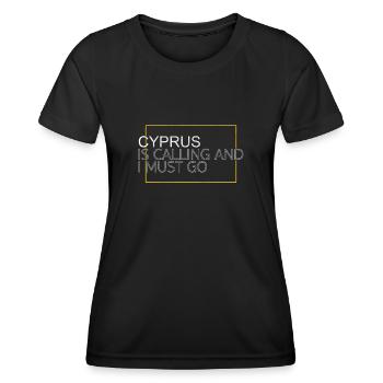 Chypre Dicton - T-shirt sport Femme - noir - Devant - AI Model Female 172 light (172cm)