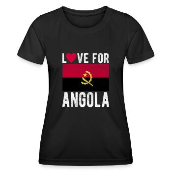 Angola Souvenir - T-shirt sport Femme - noir - Devant - AI Model Female 172 light (172cm)