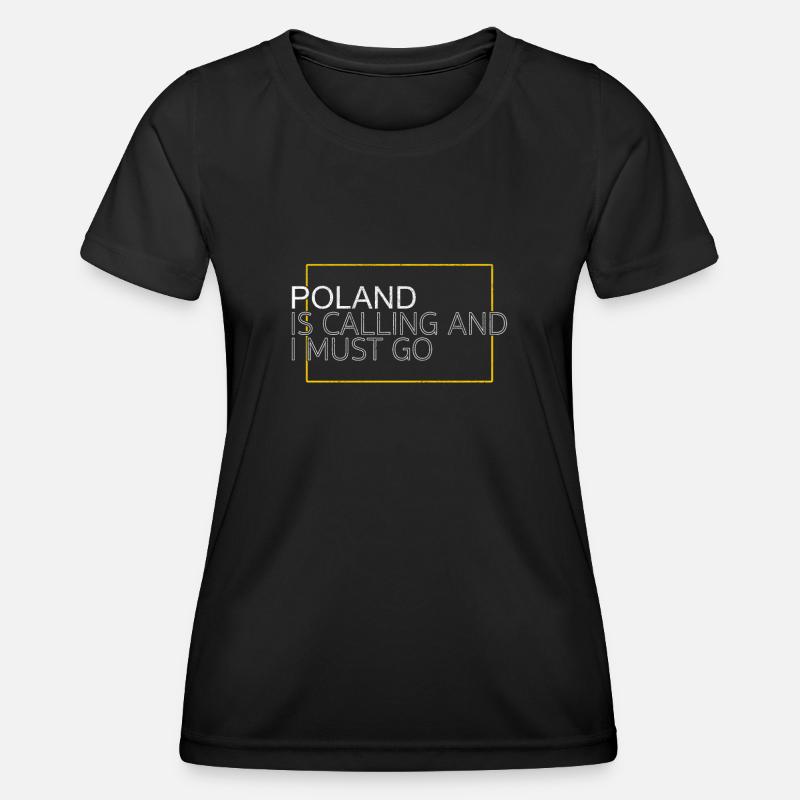Poland Saying - Women's Functional T-Shirt - black