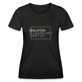 Citation de la Malaisie - T-shirt sport Femme - noir - Devant - AI Model Female 172 light (172cm)