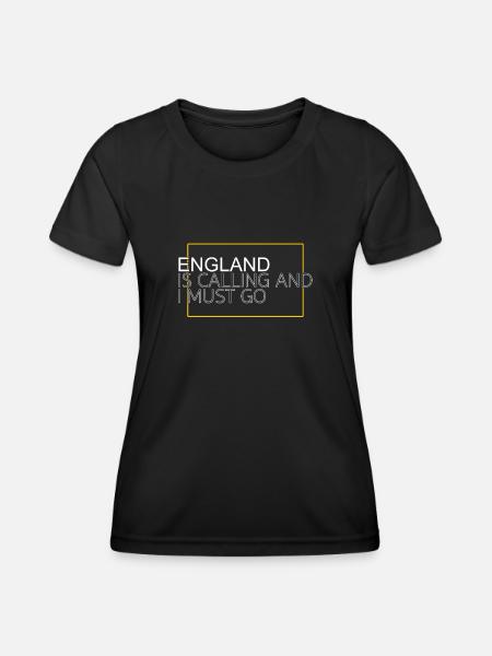Angleterre Dicton - T-shirt sport Femme - noir