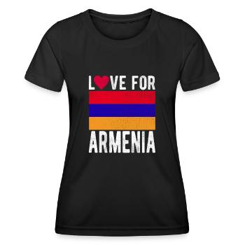 Arménie Souvenir - T-shirt sport Femme - noir - Devant - AI Model Female 172 light (172cm)
