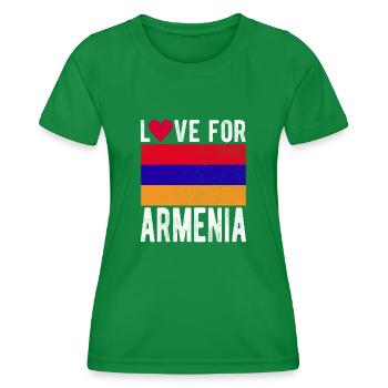 Armenien Souvenir - Frauen Funktions-T-Shirt - Kelly Green - Vorne - AI Model Female 172 dark (172cm)