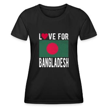 Bangladesh Souvenir - T-shirt sport Femme - noir - Devant - AI Model Female 172 light (172cm)