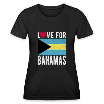 Bahamas Souvenir - T-shirt sport Femme - noir - Devant - AI Model Female 172 light (172cm)