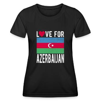 Azerbaïdjan Souvenir - T-shirt sport Femme - noir - Devant - AI Model Female 172 light (172cm)