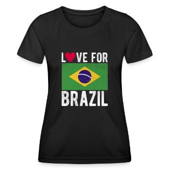 Brésil Souvenir - T-shirt sport Femme - noir - Devant - AI Model Female 172 light (172cm)