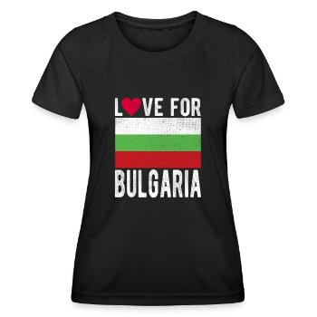 Bulgarie Souvenir - T-shirt sport Femme - noir - Devant - AI Model Female 172 light (172cm)