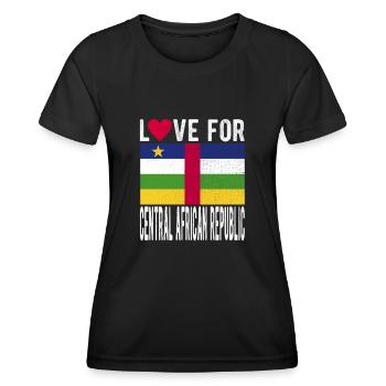 Souvenir République centrafricaine - T-shirt sport Femme - noir - Devant - AI Model Female 172 light (172cm)