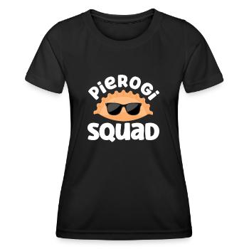 Pierogi Squad Pologne - T-shirt sport Femme - noir - Devant - AI Model Female 172 light (172cm)