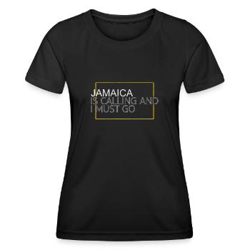 Jamaika Spruch - Frauen Funktions-T-Shirt - Schwarz - Vorne - AI Model Female 172 light (172cm)