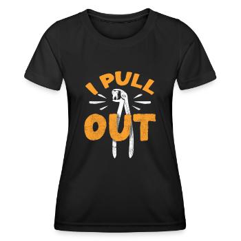 Étudiant en médecine dentaire, je déménage - T-shirt sport Femme - noir - Devant - AI Model Female 172 light (172cm)