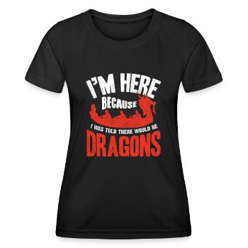Course de bateaux-dragons, bateaux-dragons - T-shirt sport Femme - noir - Devant - AI Model Female 172 light (172cm)
