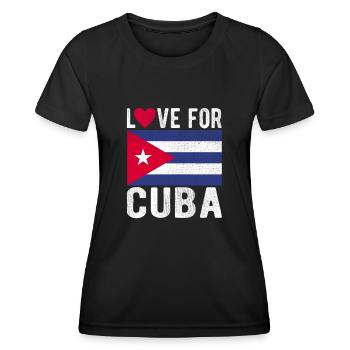 Cuba Souvenir - T-shirt sport Femme - noir - Devant - AI Model Female 172 light (172cm)