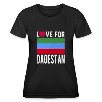 Souvenir du Daghestan - T-shirt sport Femme - noir - Devant - AI Model Female 172 light (172cm)