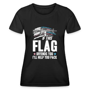 Transgender If This Flag Offende You Ill Help - Women's Functional T-Shirt - black - Front - AI Model Female 172 light (172cm)