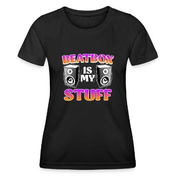 HipHop Beatbox c’est mon truc Chanter - T-shirt sport Femme - noir - Devant - AI Model Female 172 light (172cm)