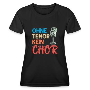 Musik Ohne Tenor kein Chor Sänger singen - Frauen Funktions-T-Shirt - Schwarz - Vorne - AI Model Female 172 light (172cm)
