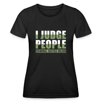Jura Abschluss - Frauen Funktions-T-Shirt - Schwarz - Vorne - AI Model Female 172 light (172cm)