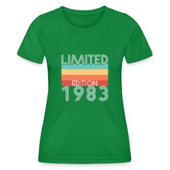 Limited Edition Retro 1983 - Frauen Funktions-T-Shirt - Kelly Green - Vorne - AI Model Female 172 dark (172cm)