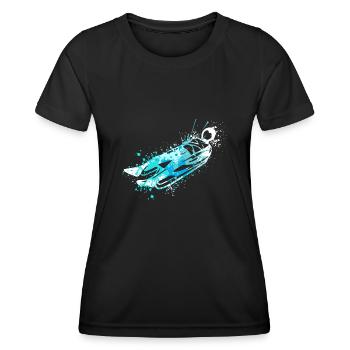 Splash Snow Luge Sled - Women's Functional T-Shirt - black - Front - AI Model Female 172 light (172cm)