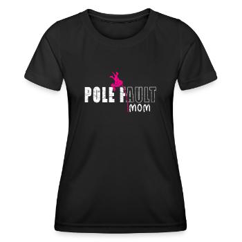 Saut à la perche Saut à la perche Saut à la perche Maman - T-shirt sport Femme - noir - Devant - AI Model Female 172 light (172cm)