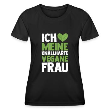Fleischlos Vegan Pflanzlich Veganer - Frauen Funktions-T-Shirt - Schwarz - Vorne - AI Model Female 172 light (172cm)