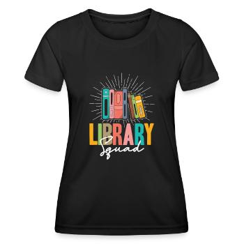 Library Squad - Women's Functional T-Shirt - black - Front - AI Model Female 172 light (172cm)