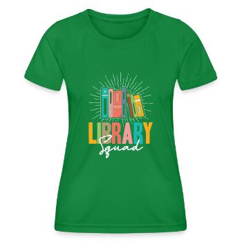 Library Squad - Women's Functional T-Shirt - kelly green - Front - AI Model Female 172 dark (172cm)