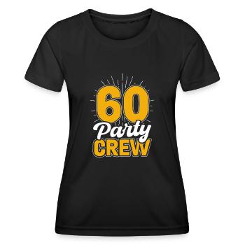 60th birthday - Women's Functional T-Shirt - black - Front - AI Model Female 172 light (172cm)