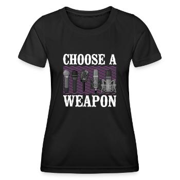 Chanteur de karaoké Chanteur de microphone - T-shirt sport Femme - noir - Devant - AI Model Female 172 light (172cm)