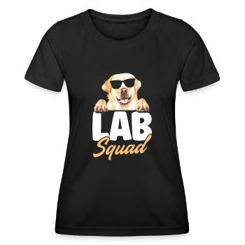 Lab Squad Labrador - Frauen Funktions-T-Shirt - Schwarz - Vorne - AI Model Female 172 light (172cm)