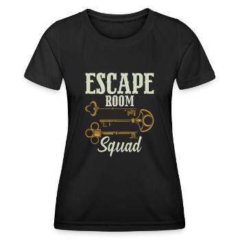 Escouade de la salle d’évasion - T-shirt sport Femme - noir - Devant - AI Model Female 172 light (172cm)