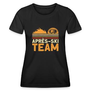 Apres Ski Team - Frauen Funktions-T-Shirt - Schwarz - Vorne - AI Model Female 172 light (172cm)