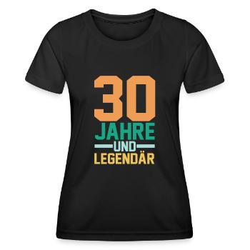 Dreißig 30 Jahre Dreißigster Geburtstag - Frauen Funktions-T-Shirt - Schwarz - Vorne - AI Model Female 172 light (172cm)