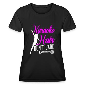 Karaoké Chanteur Karaoké Cheveux Ne pas - T-shirt sport Femme - noir - Devant - AI Model Female 172 light (172cm)