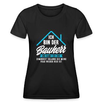 Ich Bin Nur der Bauherr - Frauen Funktions-T-Shirt - Schwarz - Vorne - AI Model Female 172 light (172cm)