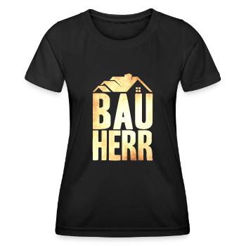 Bauherr - Frauen Funktions-T-Shirt - Schwarz - Vorne - AI Model Female 172 light (172cm)