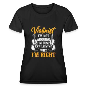 Violon Violoniste Violoniste Vintage Violoniste - T-shirt sport Femme - noir - Devant - AI Model Female 172 light (172cm)
