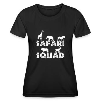 Safari Groupe d’équipe Safari - T-shirt sport Femme - noir - Devant - AI Model Female 172 light (172cm)