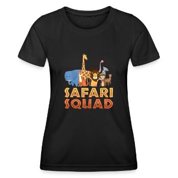 Safari Groupe d’équipe Safari - T-shirt sport Femme - noir - Devant - AI Model Female 172 light (172cm)