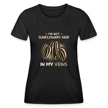 Tournesol - T-shirt sport Femme - noir - Devant - AI Model Female 172 light (172cm)