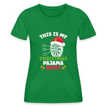 Chemise de pyjama de Noël - T-shirt sport Femme - vert - Devant - AI Model Female 172 dark (172cm)