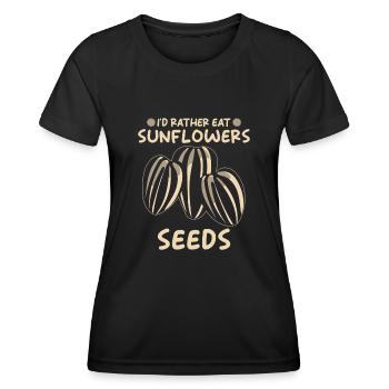 Tournesol - T-shirt sport Femme - noir - Devant - AI Model Female 172 light (172cm)
