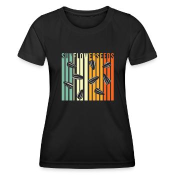 Tournesol - T-shirt sport Femme - noir - Devant - AI Model Female 172 light (172cm)