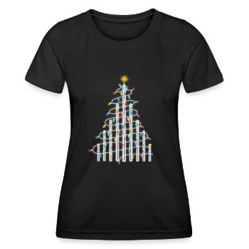 Arbre de Noël Artisan Perceuse Ouvrier de la construction Bricolage - T-shirt sport Femme - noir - Devant - AI Model Female 172 light (172cm)