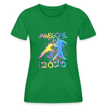 Awesome since 2020. Agility, Dog Training - Women's Functional T-Shirt - kelly green - Front - AI Model Female 172 dark (172cm)